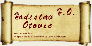 Hodislav Otović vizit kartica